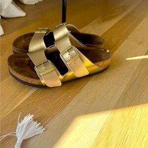 Gold Birkenstocks